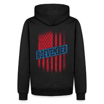 Roevember Election November Politic - Men’s Premium Organic Hoodie - black - Back - Nico (187cm)