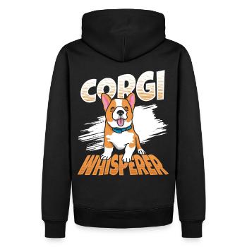 Corgi Hund Corgis Welsh-Corgi Welpe Süßer-Corgi Ha - Männer Premium Bio Hoodie - Schwarz - Hinten - Nico (187cm)