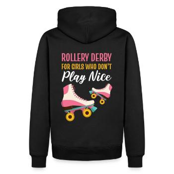 Roller Skating Skater Rollerblades Roller Derby Ha - Männer Premium Bio Hoodie - Schwarz - Hinten - Nico (187cm)
