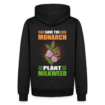 Monarch Schmetterling Schmetterlinge Pflanzung Rau - Männer Premium Bio Hoodie - Schwarz - Hinten - Nico (187cm)