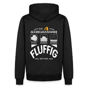 Physik 4 Aggregatzustände Fluffig Dick Geschenk - Männer Premium Bio Hoodie - Schwarz - Hinten - Nico (187cm)