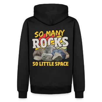 Minéraux Pierres Recherche Géologie - Sweat à capuche Premium bio Homme - noir - Dos - Nico (187cm)