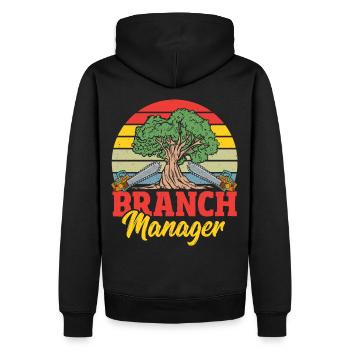 Bûcheron Bois forestier forestier Hache forestière Travaux forestiers - Sweat à capuche Premium bio Homme - noir - Dos - Nico (187cm)