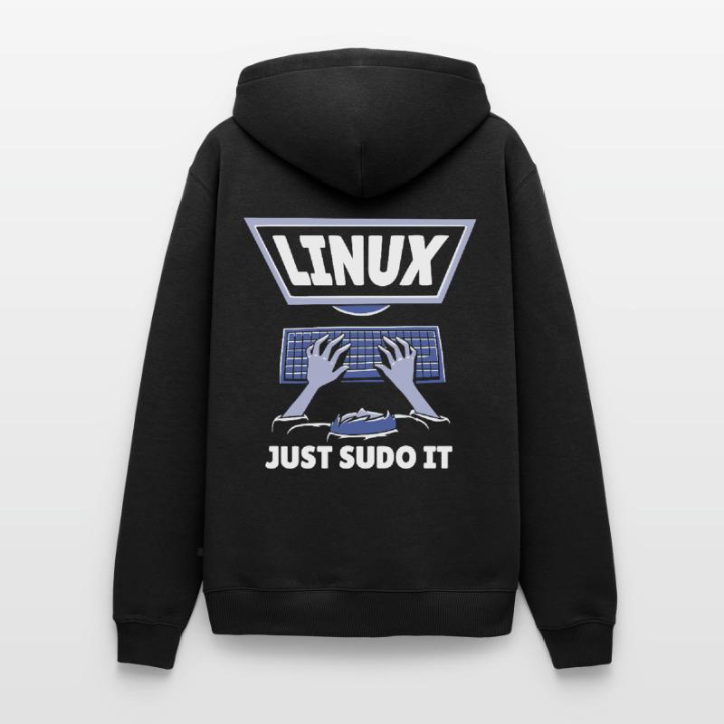 Logiciel Linux Programme de programmation Open Source Sweat à capuche Premium bio Homme