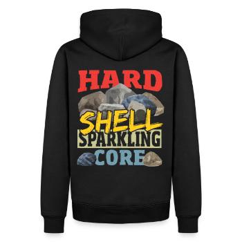 Minéraux Pierres Recherche Géologie - Sweat à capuche Premium bio Homme - noir - Dos - Nico (187cm)
