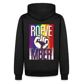 Roevember-Wahl November Politik - Männer Premium Bio Hoodie - Schwarz - Hinten - Nico (187cm)