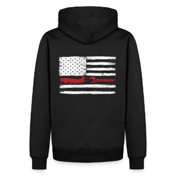 Mécanicien aéronautique technicien aéronautique - Sweat à capuche Premium bio Homme - noir - Dos - Nico (187cm)