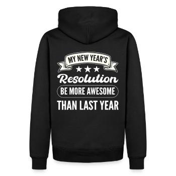My New Year's Resolution New Years Eve - Men’s Premium Organic Hoodie - black - Back - Nico (187cm)