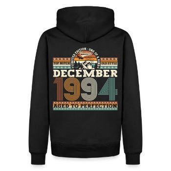 Décembre Né 1994 Cadeau du 28e anniversaire - Sweat à capuche Premium bio Homme - noir - Dos - Nico (187cm)