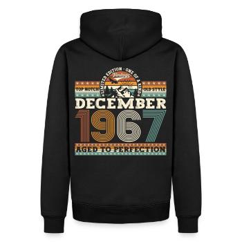 Original December 1967 55th birthday gift - Men’s Premium Organic Hoodie - black - Back - Nico (187cm)