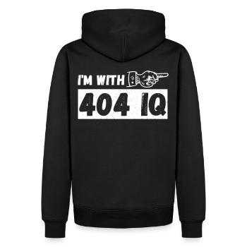 I'm with Stupid 404 Error Programmer Coding - Männer Premium Bio Hoodie - Schwarz - Hinten - Nico (187cm)