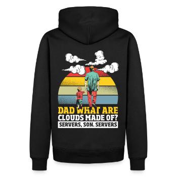 What Are Clouds Made Of Programming Programmer - Männer Premium Bio Hoodie - Schwarz - Hinten - Nico (187cm)