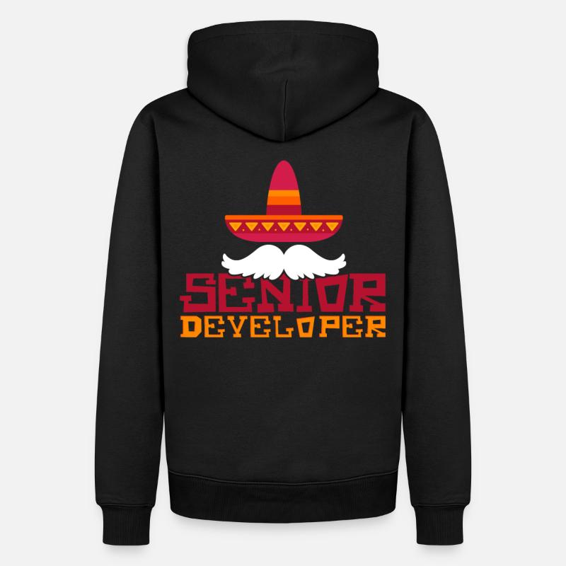 Senior Developer Programming Programmer - Männer Premium Bio Hoodie - Schwarz