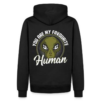 You Are My Favourite Human Aliens - Männer Premium Bio Hoodie - Schwarz - Hinten - Nico (187cm)