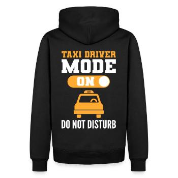 Taxi Driver Mode On Please Do Not Disturb Taxi - Männer Premium Bio Hoodie - Schwarz - Hinten - Nico (187cm)