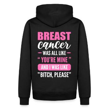 C’était comme un cancer du sein à ruban rose - Sweat à capuche Premium bio Homme - noir - Dos - Nico (187cm)