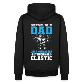 Aerobic Instructor Like A Normal Dad Fitness Coach - Männer Premium Bio Hoodie - Schwarz - Hinten - Nico (187cm)