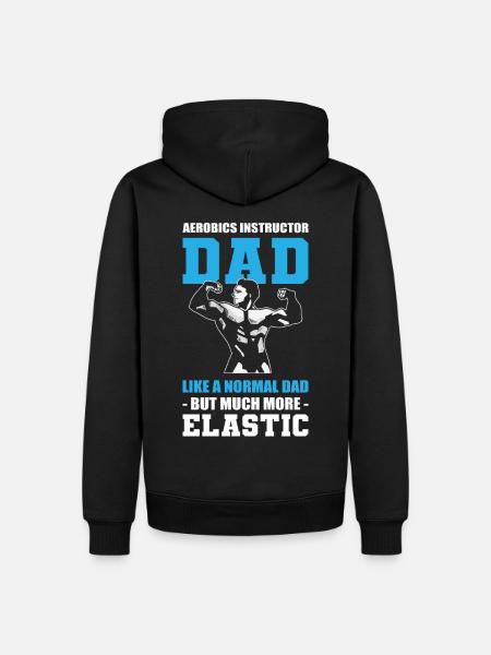 Aerob instruktør som en normal far fitness træner - Herre Premium økologisk hoodie - sort