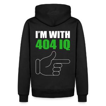 I'm with Stupid 404 Error Programmer Coding - Männer Premium Bio Hoodie - Schwarz - Hinten - Nico (187cm)