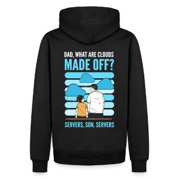 What Are Clouds Made Of Programming Programmer - Männer Premium Bio Hoodie - Schwarz - Hinten - Nico (187cm)