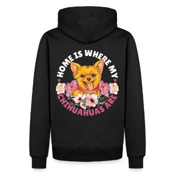 Home Is Where My Chihuahuas Are Chihuahua Dog - Männer Premium Bio Hoodie - Schwarz - Hinten - Nico (187cm)