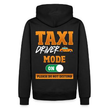 Taxi Driver Mode On Please Do Not Disturb Taxi - Männer Premium Bio Hoodie - Schwarz - Hinten - Nico (187cm)