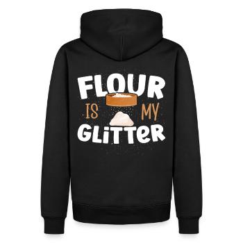 Baking Flour Is My Glitter Baker Bakery - Men’s Premium Organic Hoodie - black - Back - Nico (187cm)