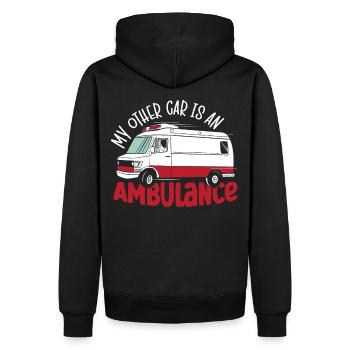 Mon autre voiture est un ambulancier ambulancier paramédical ambulancier - Sweat à capuche Premium bio Homme - noir - Dos - Nico (187cm)