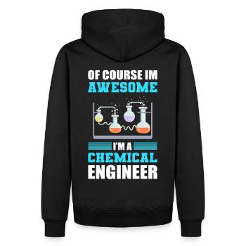 Je suis ingénieur chimiste Génie chimique - Sweat à capuche Premium bio Homme - noir - Dos - Nico (187cm)
