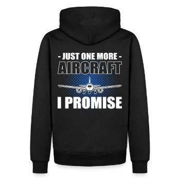 Juste un avion de plus que je promets mécanicien aéronautique - Sweat à capuche Premium bio Homme - noir - Dos - Nico (187cm)