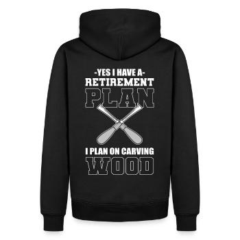 I Do Have A Retirement Plan I Plan On Carving - Männer Premium Bio Hoodie - Schwarz - Hinten - Nico (187cm)