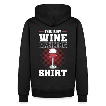 This is My Wine Making Shirt Wine Maker Wine - Männer Premium Bio Hoodie - Schwarz - Hinten - Nico (187cm)