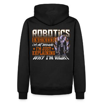 Robotics Engineer I'm Not Arguing Robotics Club - Männer Premium Bio Hoodie - Schwarz - Hinten - Nico (187cm)