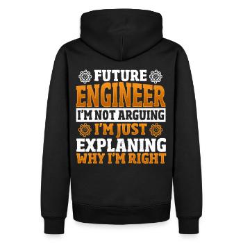 Future Engineer Mechanical Engineering Mechanical - Men’s Premium Organic Hoodie - black - Back - Nico (187cm)