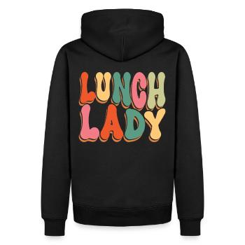 Lunch Lady Cafeteria Worker - Männer Premium Bio Hoodie - Schwarz - Hinten - Nico (187cm)