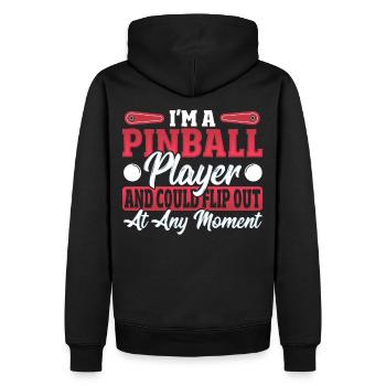 I'm A Pinball Player Pinball Arcade Machine - Men’s Premium Organic Hoodie - black - Back - Nico (187cm)