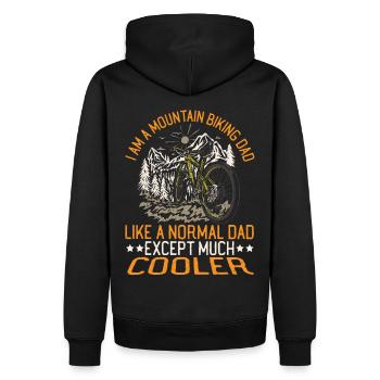 Je suis un papa VTT VTT - Sweat à capuche Premium bio Homme - noir - Dos - Nico (187cm)