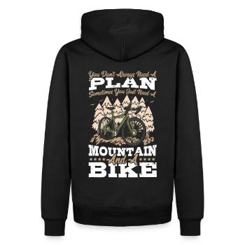 Parfois, vous avez juste besoin d’une montagne et d’un VTT à vélo - Sweat à capuche Premium bio Homme - noir - Dos - Nico (187cm)