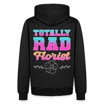 Totalement Rad Fleuriste Fleuriste Floral - Sweat à capuche Premium bio Homme - noir - Dos - Nico (187cm)