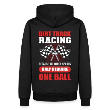 Dirt Track Racing Other Sports Only Require One - Männer Premium Bio Hoodie - Schwarz - Hinten - Nico (187cm)