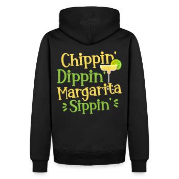 Chippin' Dippin' Margarita Sippin' Margarita Drink - Männer Premium Bio Hoodie - Schwarz - Hinten - Nico (187cm)