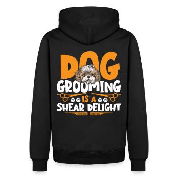 Le toilettage pour chien est un chien de toilettage pour animaux de compagnie - Sweat à capuche Premium bio Homme - noir - Dos - Nico (187cm)