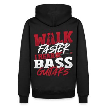 Marchez plus vite J’entends des guitares basses Joueur de basse Basse - Sweat à capuche Premium bio Homme - noir - Dos - Nico (187cm)