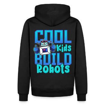Cool Kids Build Robots Robotics Robot - Männer Premium Bio Hoodie - Schwarz - Hinten - Nico (187cm)