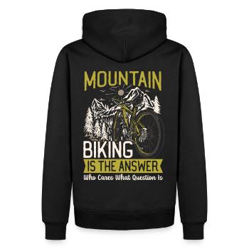 Le VTT est la réponse VTT VTT - Sweat à capuche Premium bio Homme - noir - Dos - Nico (187cm)