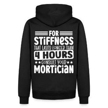 Pour une raideur qui dure plus longtemps Funérailles de morticien - Sweat à capuche Premium bio Homme - noir - Dos - Nico (187cm)