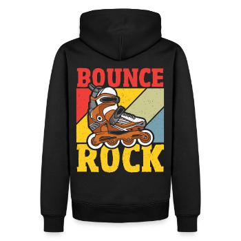 Rebondir Rock Roller Patineur - Sweat à capuche Premium bio Homme - noir - Dos - Nico (187cm)