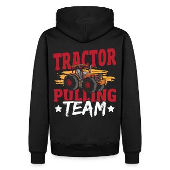 Tractor Pulling Team Tractor Puller Tractorpulling - Men’s Premium Organic Hoodie - black - Back - Nico (187cm)
