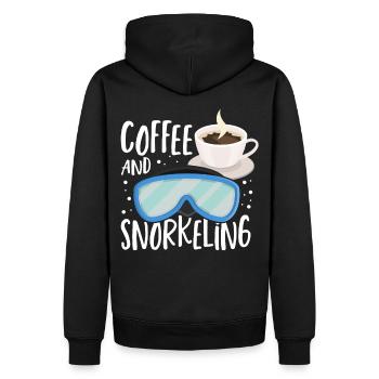 Café et plongée en apnée Snorkel Dive Plongée sous-marine - Sweat à capuche Premium bio Homme - noir - Dos - Nico (187cm)