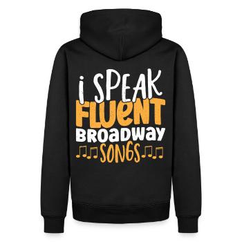 Broadway Musical-Liebhaber Musical Theater - Männer Premium Bio Hoodie - Schwarz - Hinten - Nico (187cm)